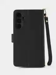Черный чехол-книжка Samsung Galaxy S23 FE / S23FE кошелек с магнитом (Самсунг Галакси С23 ФЕ)