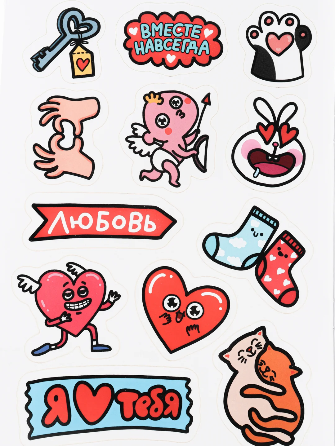 Белый стикербук А5 50 крутых стикеров, наклейки аниме/чихуа/тока. Проф-Пресс