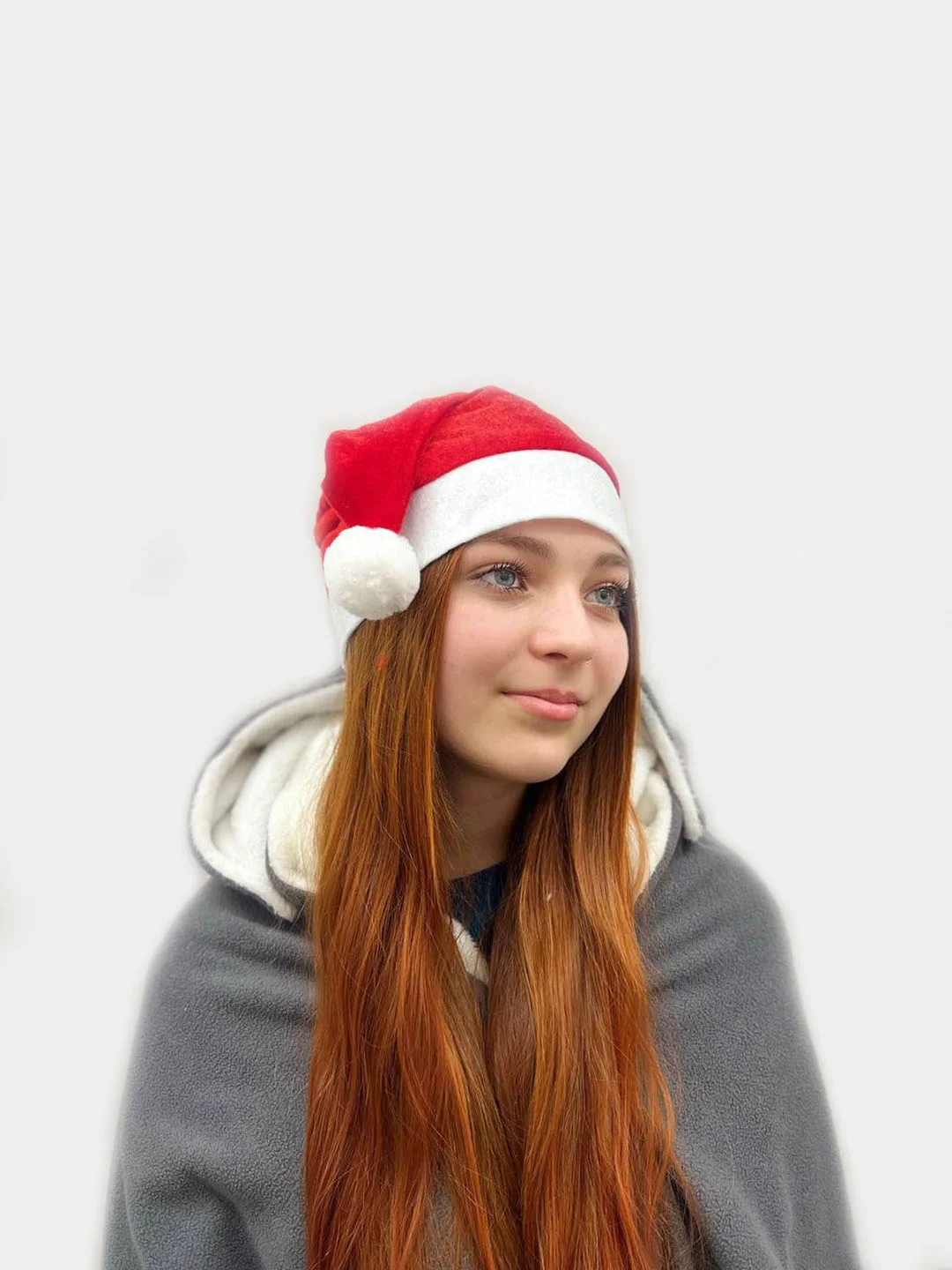 Аметистовый колпак новогодний / шапка Деда мороза