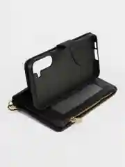Черный чехол-книжка Samsung Galaxy S24 FE / S24FE кошелек с магнитом (Самсунг Галакси С24 ФЕ)