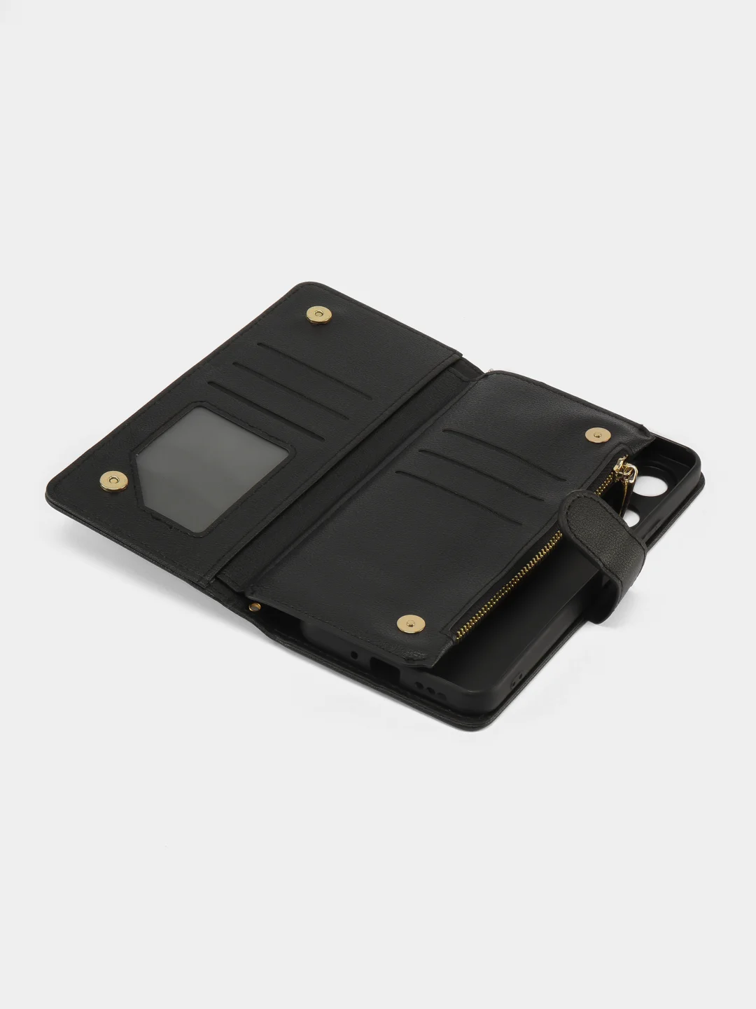 Черный чехол-книжка Xiaomi Redmi 13C / POCO C65 кошелек с магнитом (Редми 13С / Поко С65)