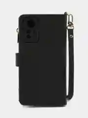 Черный чехол-книжка Xiaomi Redmi Note 12S кошелек с магнитом (Сяоми Редми Ноут 12с)