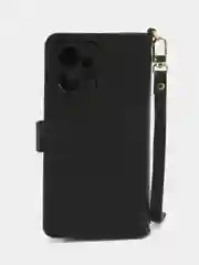 Черный чехол-книжка Xiaomi Redmi Note 12 4G кошелек с магнитом (Сяоми Редми Ноут 12 4 Джи)