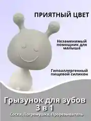 Серый прорезыватель грызунок силиконовый пульт грибок