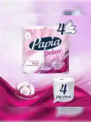 Туалетная бумага Papia Deluxe "Dolce Vita", ароматизированная, четырехслойная, 4 рулона