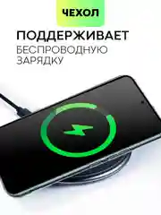 Прозрачный чехол BROSCORP для Samsung Galaxy S22 с кармашком и защитой камер, картхолдер с карманом