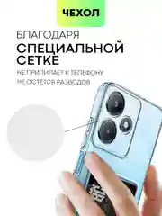 Прозрачный чехол BROSCORP для Infinix Hot 30 с кармашком и защитой камер, картхолдер с карманом