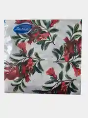 Белый салфетки новогодние бумажные, 2-хслойные, сервировочные