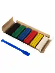 Пластилин мягкий восковой BRAUBERG KIDS, 6 цветов, 90г, со стеком, 106493