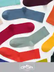 Разноцветный носки мужские OMSA ECO 401 Colors высокие длинные из хлопка, набор 5 пар