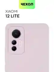Чехол BROSCORP для Xiaomi 12 Lite матовый силиконовый тонкий, бортик вокруг камер