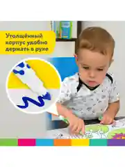 Фломастеры в портфельчике утолщенные 24 цвета, вентилируемый колпачок, BRAUBERG KIDS