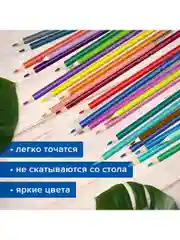 Карандаши цветные трехгранные BRAUBERG MAX, мягкий грифель, 50 цветов