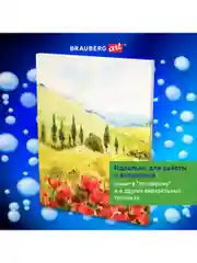 Холст полотно на подрамнике акварельный Brauberg 30х40, 240г/м хлопок мелкое зерно 191668