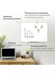Доска магнитно-маркерная STAFF, ПВХ рамка, 45 х 60 см