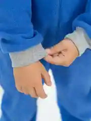 Синий флисовый комбинезон. Утенок