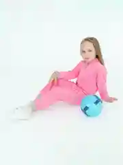 Розовый флисовый комбинезон. Утенок