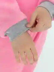 Розовый флисовый комбинезон. Утенок