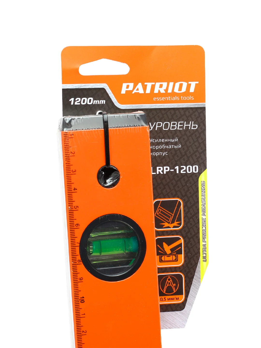 Уровень магнитный алюминиевый Patriot LRP-1200, 3 глазка, 1200 мм