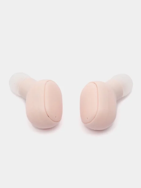 Розовый наушники Беспроводные MPods A6S Bluetooth, с микрофоном