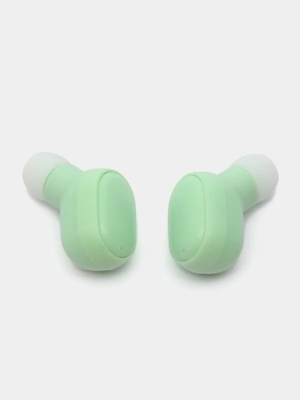 Зеленый наушники Беспроводные MPods A6S Bluetooth, с микрофоном