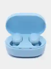 Голубой наушники Беспроводные MPods A6S Bluetooth, с микрофоном