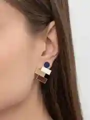 Коричневый серьги женские