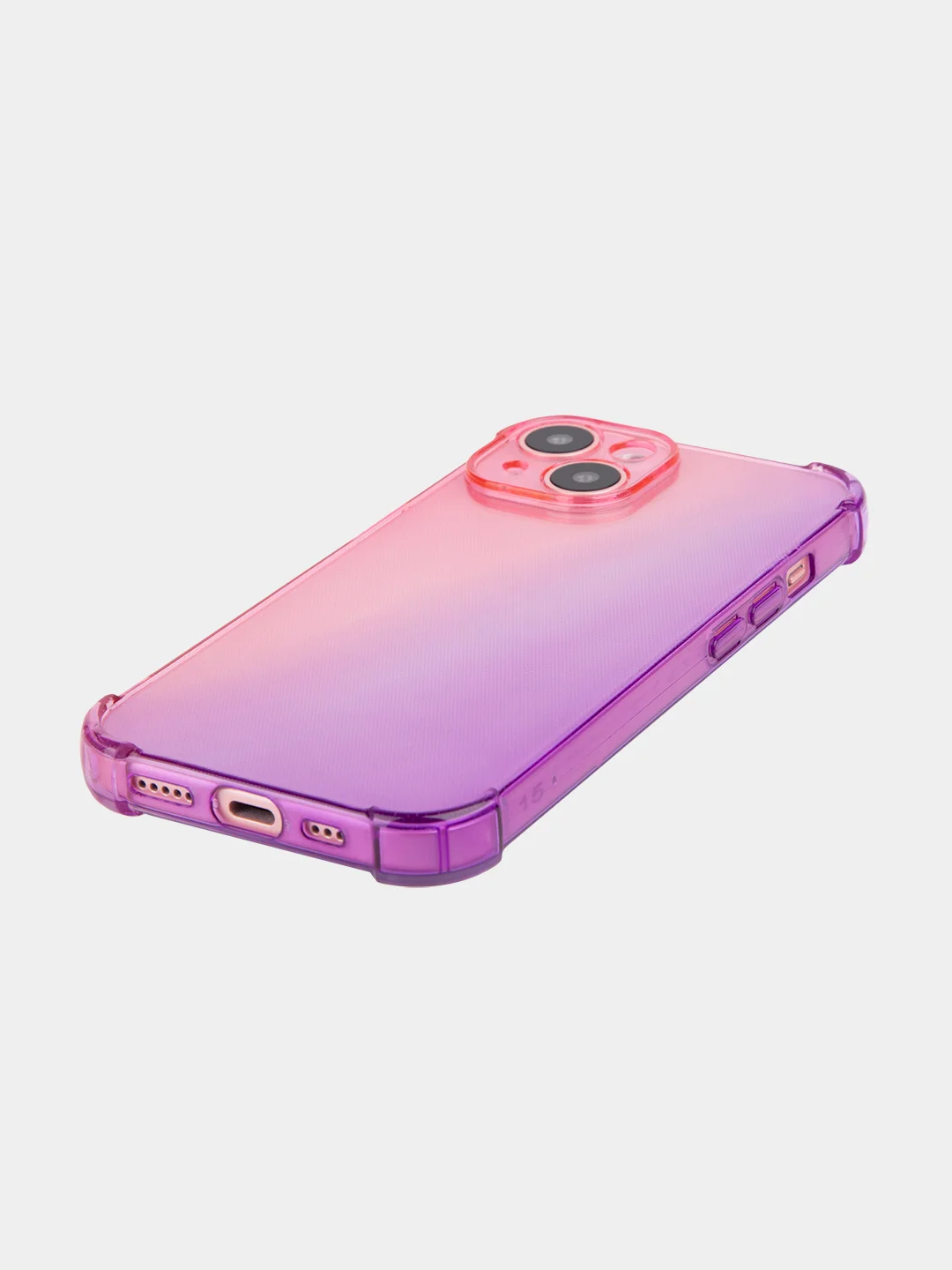Розовый чехол для iPhone 15, 14, Pro, Max, Plus, силиконовый, BROSCORP, противоударный, углы, карман