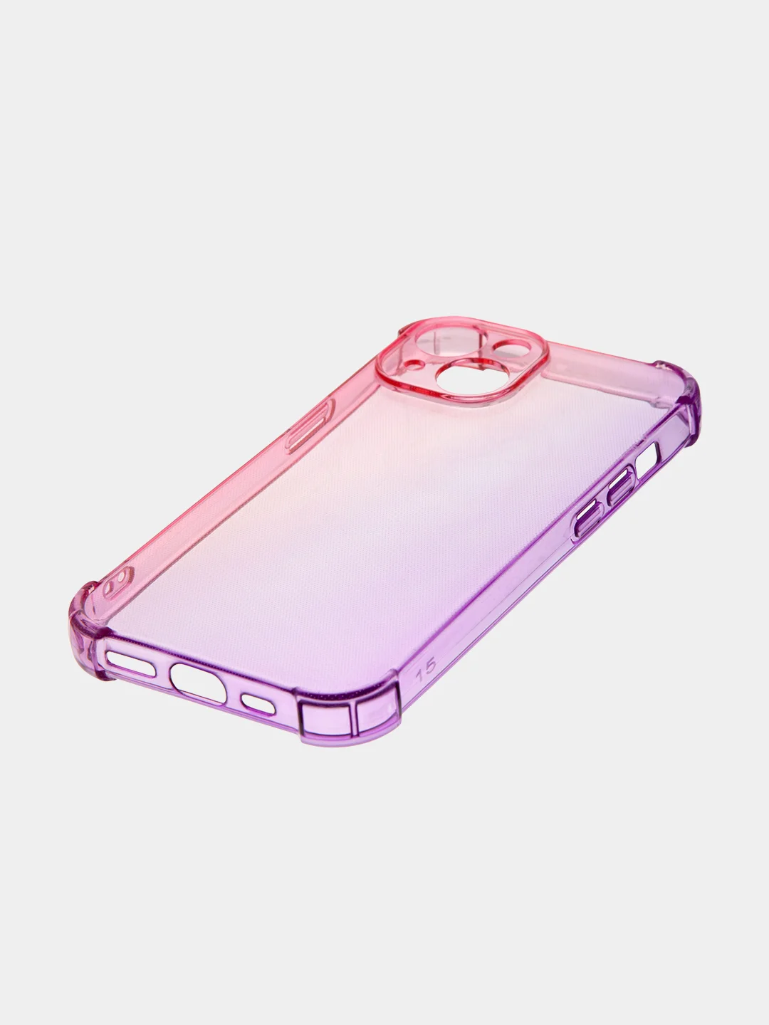 Розовый чехол для iPhone 15, 14, Pro, Max, Plus, силиконовый, BROSCORP, противоударный, углы, карман