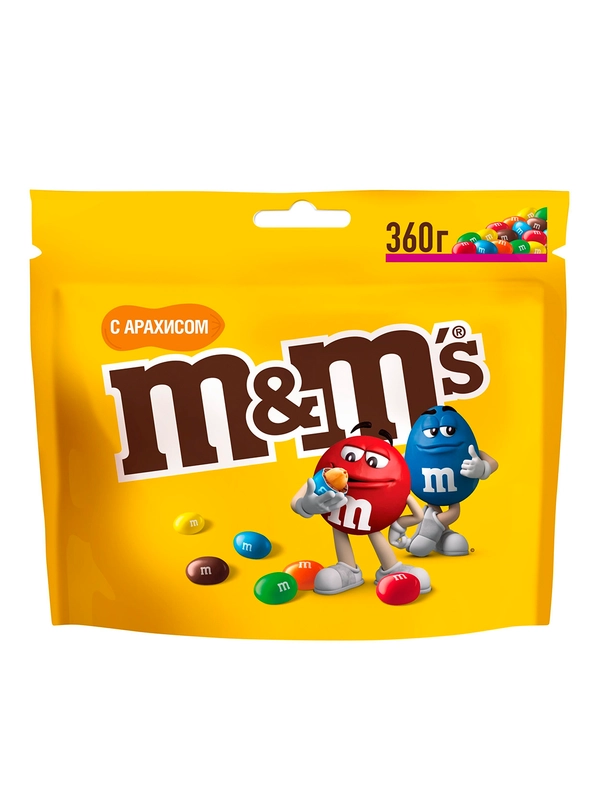 Конфеты M&M's драже с арахисом и молочным шоколадом для компании, 360г