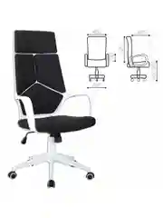 Кресло офисное BRABIX PREMIUM Prime EX-515, пластик белый, ткань, черное, 531812