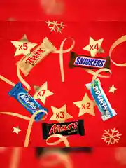 Сладкий подарок Minis Mix на Новый Год, набор конфет Snickers, Twix, Bounty, Milky Way, Mars 278г