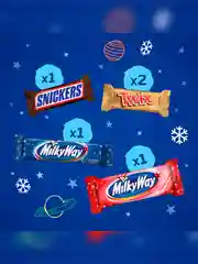 Сладкий подарок Milky Way и Друзья на Новый Год, набор конфет Milky Way, Snickers, Twix 85г
