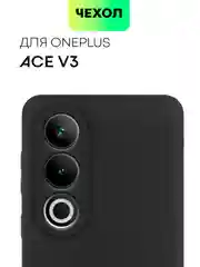 Черный чехол для OnePlus Ace 3V силиконовый BROSCORP матовый/ прозрачный с бортиком защитой камер