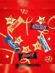 Сладкий подарок Minis Mix на Новый Год, набор конфет Snickers, Twix, Bounty, Milky Way, Mars 262г