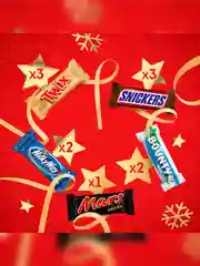 Сладкий подарок Minis Mix на Новый Год, набор конфет Snickers, Twix, Bounty, Milky Way, Mars 162г