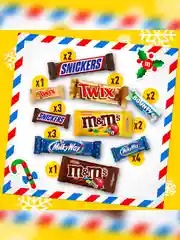 Сладкий подарок M&M's & Friends на Новый Год, набор конфет M&M's, Snickers, Twix, Bounty, Milky Way, Mars с сюрпризом внутри 577г