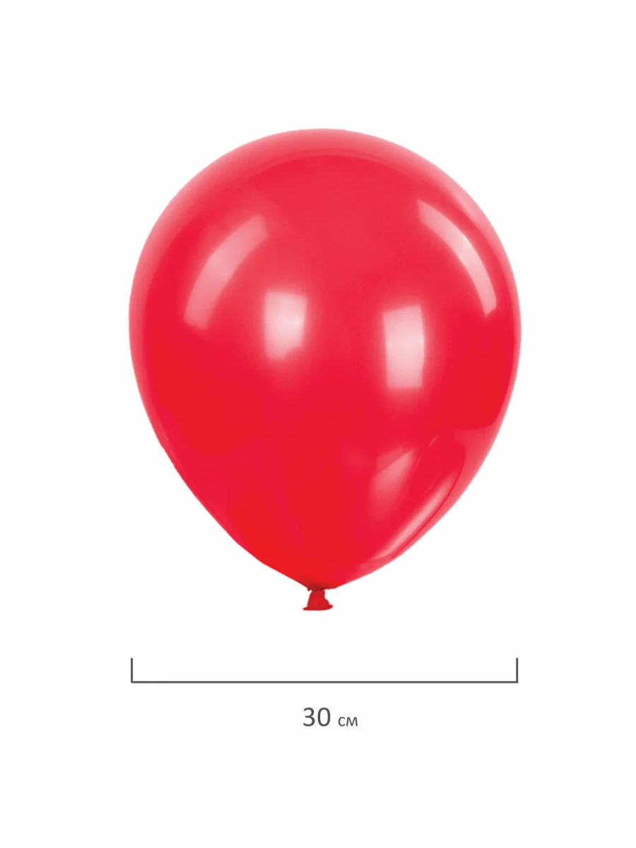 Шарики воздушные, разноцветные, 30 см, 30 штук, яркие цвета, Brauberg Kids