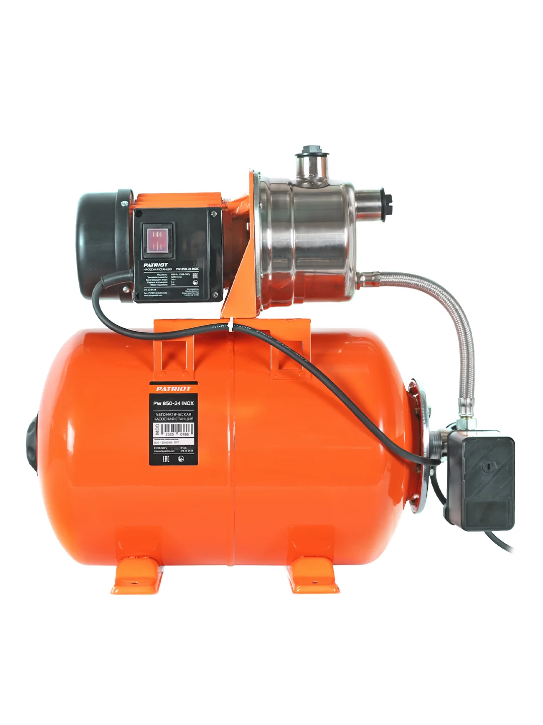 Насосная станция Patriot PW 850-24 INOX, 24 л, 850 Вт