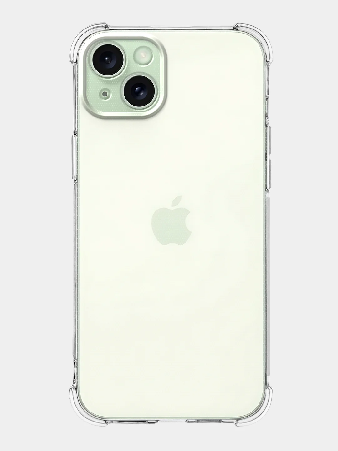 Прозрачный чехол для iPhone 15, 14, Pro, Max, Plus, силиконовый, BROSCORP, противоударный, углы, карман