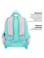 Рюкзак школьный для девочки, ранец, портфель 2 отделения и 3 кармана, 39х28х16 см Brauberg
