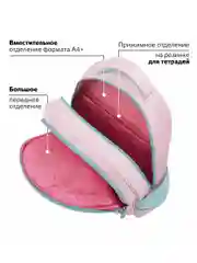 Рюкзак школьный для девочки, ранец, портфель 2 отделения и 3 кармана, 39х28х16 см Brauberg