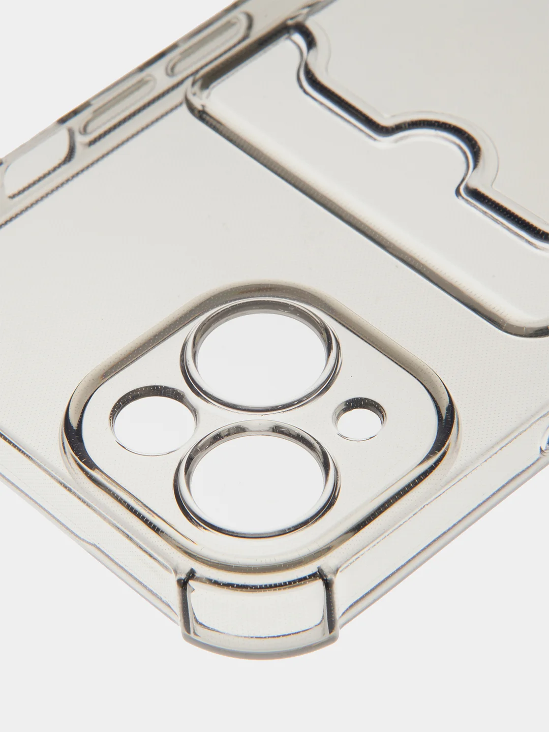 Серый чехол для iPhone 15, 14, Pro, Max, Plus, силиконовый, BROSCORP, противоударный, углы, карман