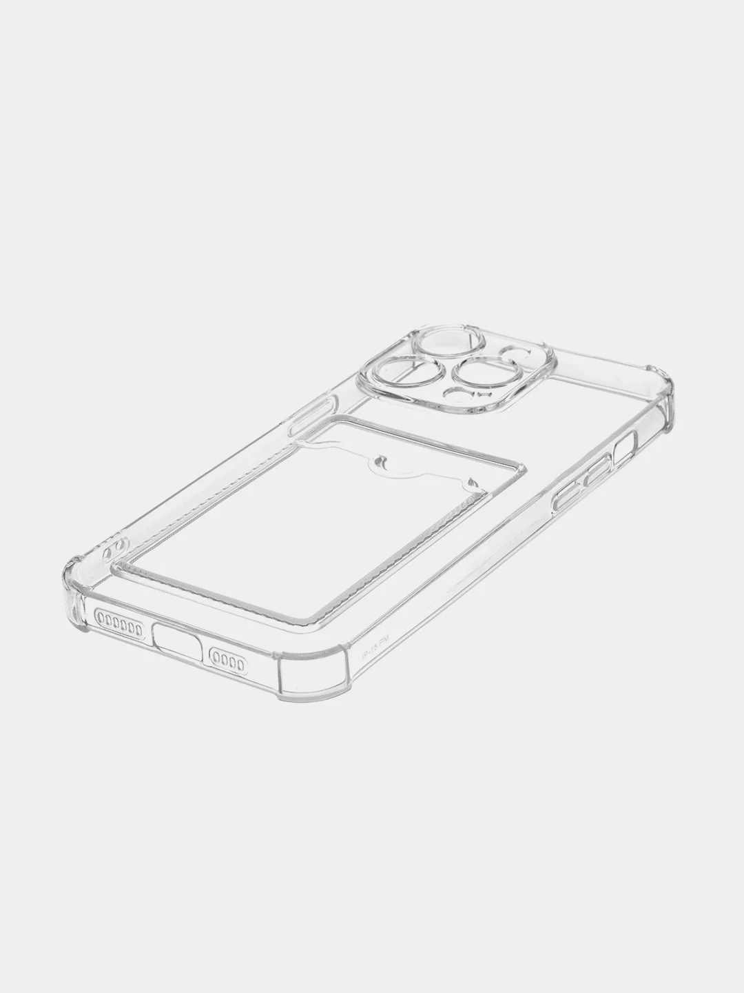 Белый чехол для iPhone 15, 14, Pro, Max, Plus, силиконовый, BROSCORP, противоударный, углы, карман