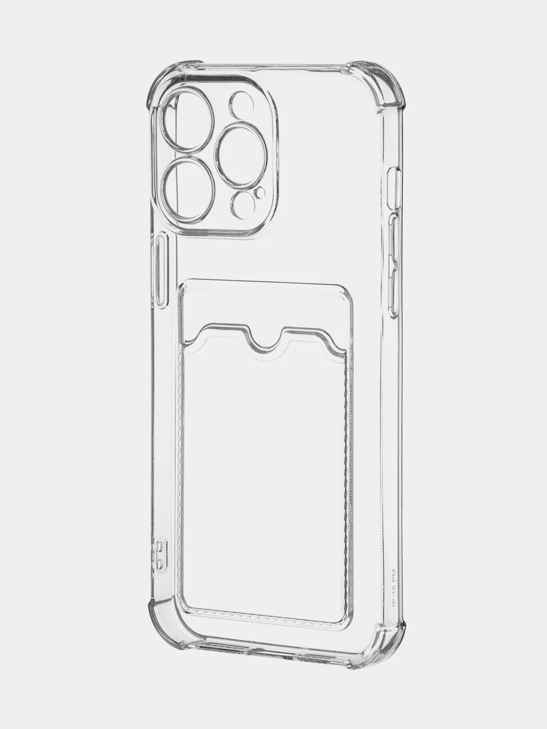 Белый чехол для iPhone 15, 14, Pro, Max, Plus, силиконовый, BROSCORP, противоударный, углы, карман