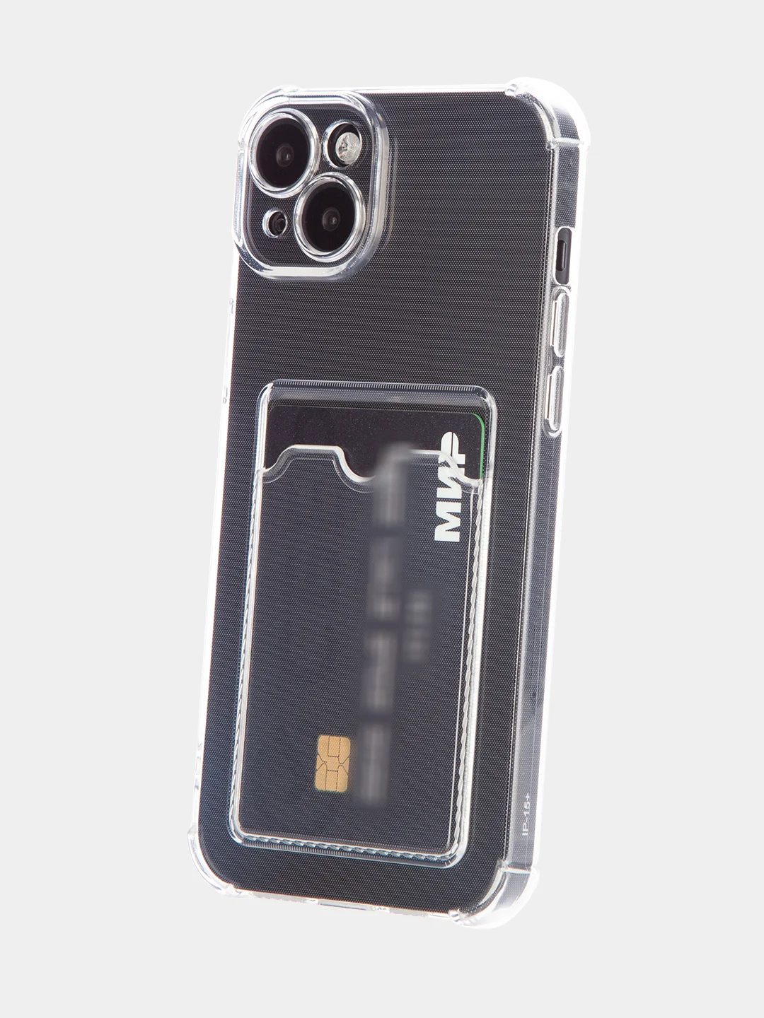 Белый чехол для iPhone 15, 14, Pro, Max, Plus, силиконовый, BROSCORP, противоударный, углы, карман