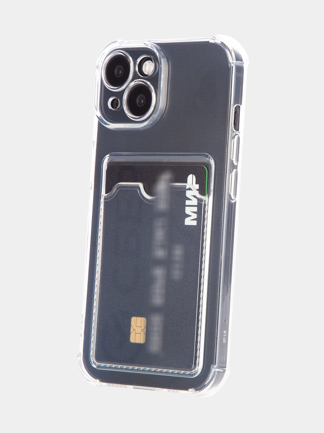Белый чехол для iPhone 15, 14, Pro, Max, Plus, силиконовый, BROSCORP, противоударный, углы, карман