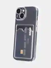 Белый чехол для iPhone 15, 14, Pro, Max, Plus, силиконовый, BROSCORP, противоударный, углы, карман