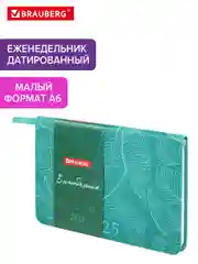 Еженедельник датированный 2025 Brauberg, планер, планинг, записная книжка А6