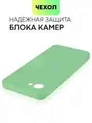 Зеленый чехол BROSCORP для Realme C30, C30S и Narzo 50i Prime, матовый, силиконовый, защита камеры